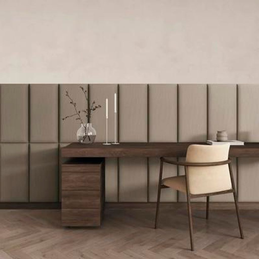 Wandkissen Kordsamt dunkelbeige Textil-Optik 30 x 60 cm Produktbild 
