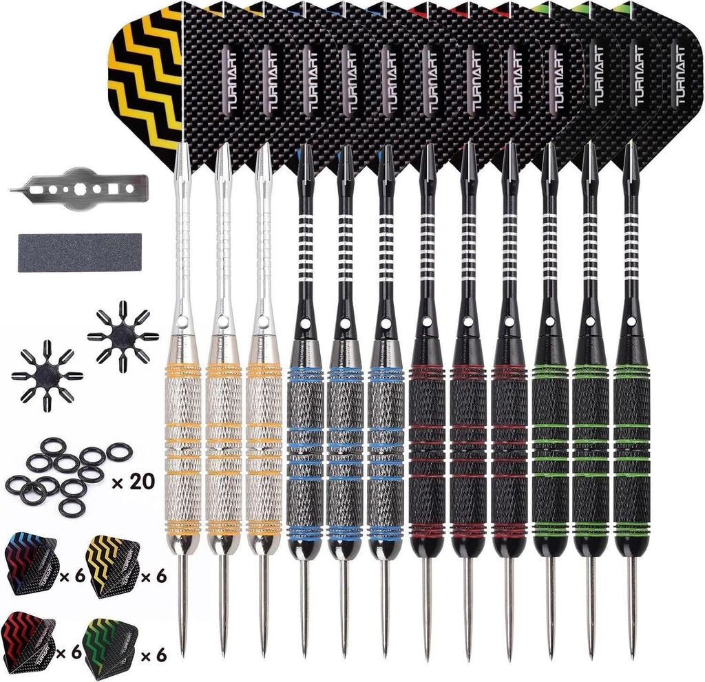Turnart Profi Steel Darts Set 12 Stück 24g - Metallspitze, Produktbild 
