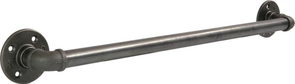 Natural Goods Berlin Pipe GARD Wall, Kleiderstange, Wandgarderobe, Hängegarderobe, Temperguss, T6 x B60cm