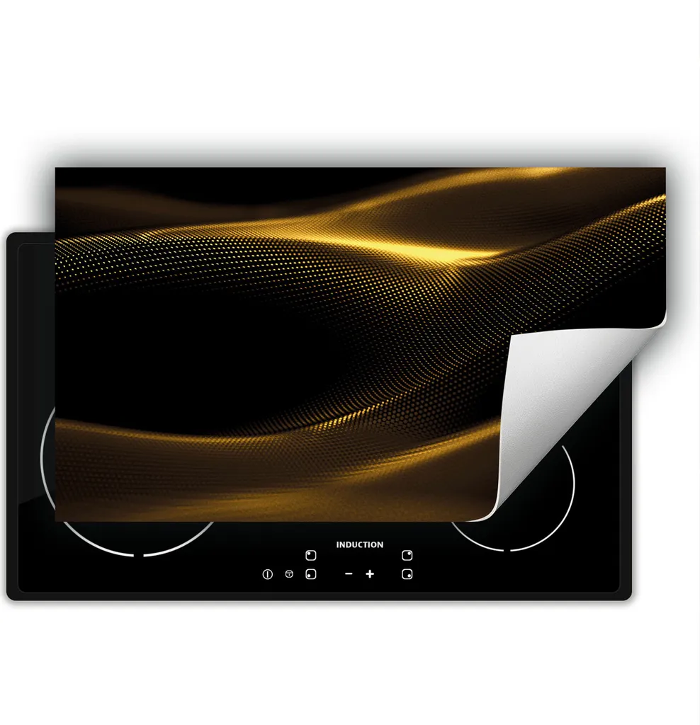 DarHaus Piastra Copertura Stufa Oro 90x52 - Lusso e Protezione Induzione