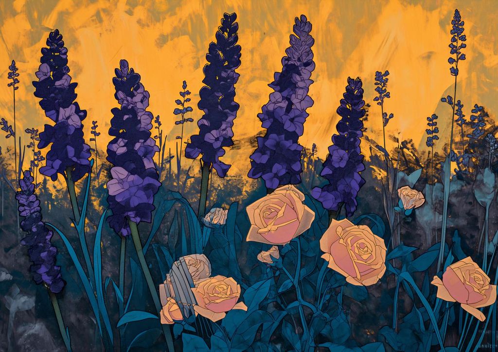 Plakat 42x29,7cm Goldener Garten