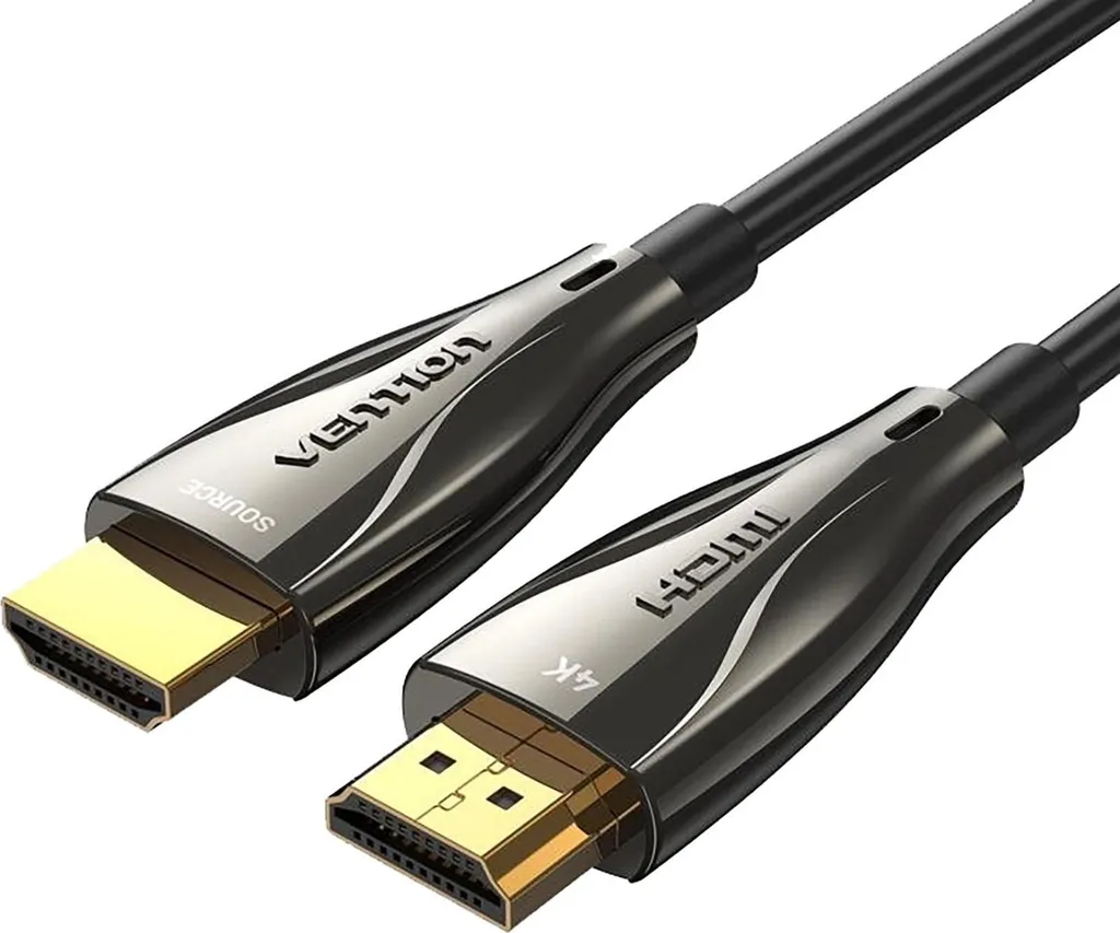 Câble HDMI 20M pour Home Cinéma Vention Optique 4K HDR Zinc Noir