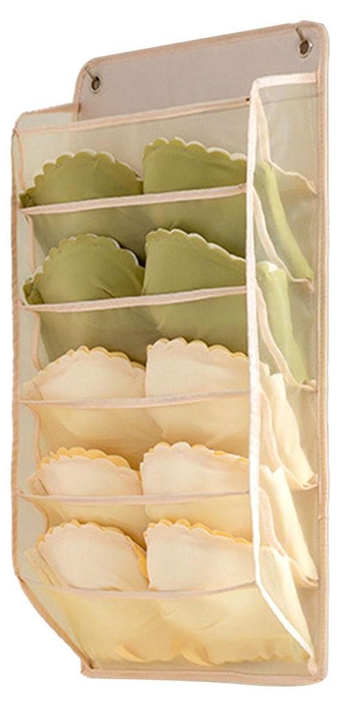Schrank-Hänge-Unterwäsche-Organizer, Mesh-Oxford-Stoff, PP-Platte, Wandregal, Kleiderschrank, Aufbewahrungstasche für BH, Socken, Unterhosen, 5 ...