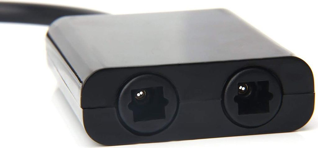 2 Port Toslink Digital Optischer Audio Splitter Adapter Verteiler für DVD CD eBa