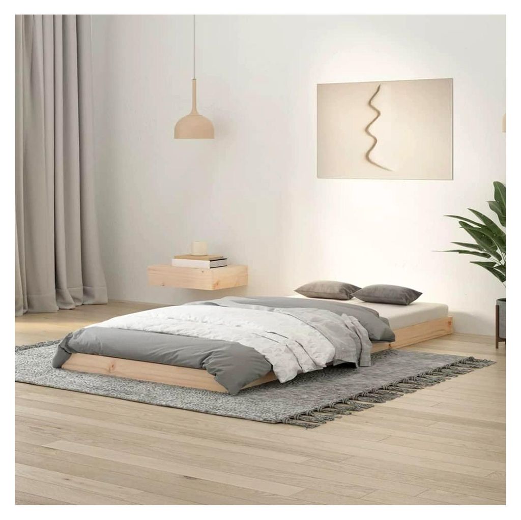 Bettgestell ohne Matratze 90x200 cm aus massivem Kiefernholz