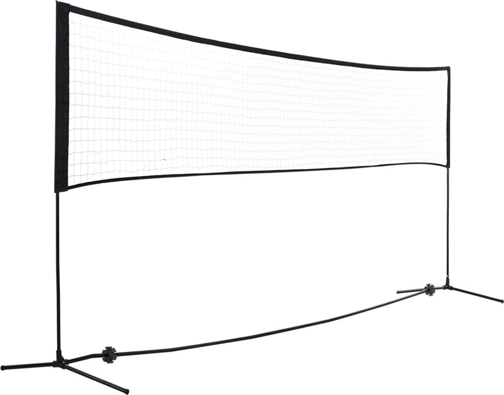 Badmintonnetz Volleyball- und Tennis-Netz tragbar 2 Höhen 94/158cm PE 400x60cm für Garten & Sportaktivitäten,