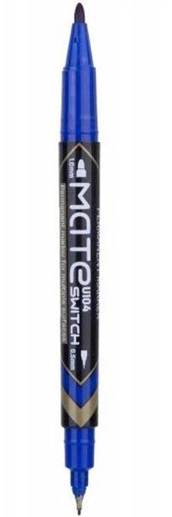 Doppelseitiger Permanentmarker, blau (12 Stück) DELI