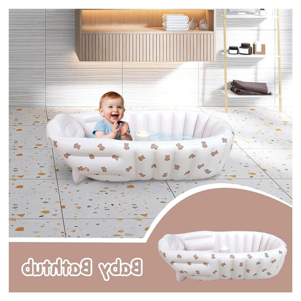 Tragbare aufblasbare Babybadewanne – Faltbares Badebecken für Neugeborene, reisefertig, weiches und sicheres Design | Einfache Aufbewahrung für...