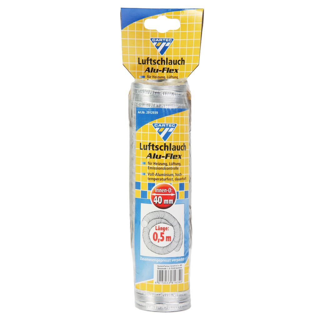 Luftschlauch 0,5m Alu-Flex 40mm