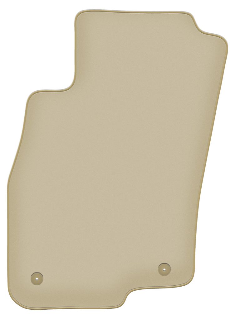 Fahrerfußmatte Velours PREMIUM beige passend für Alfa Romeo Mito (2008-2019, Schrägheck) – mit Befestigungen – passgenau
