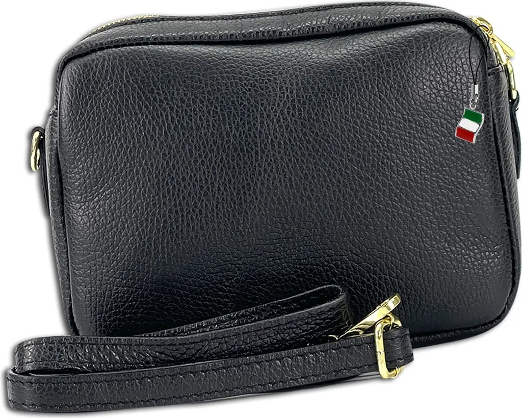 Borsa Donna Florence OTF809S Nera | Crossbody in Pelle Made in Italy