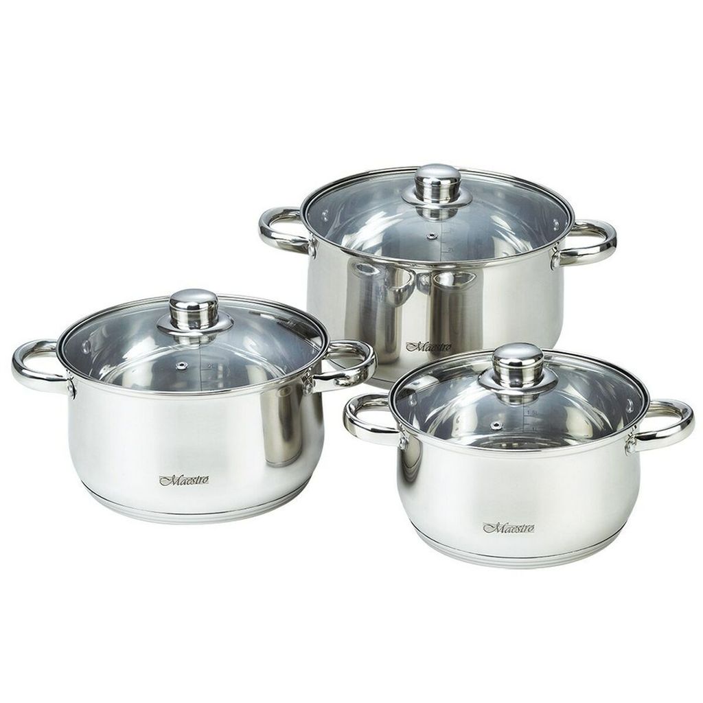 MAESTRO MR-2020-6M 6-piece cookware set stainless steel