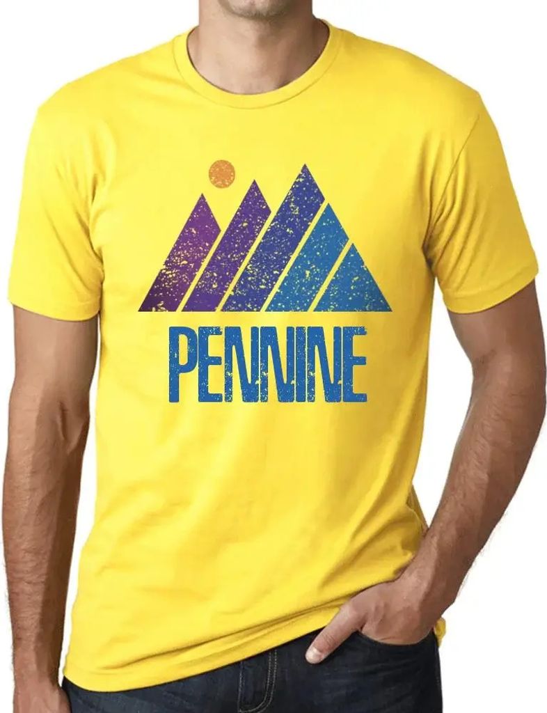 Herren Grafik T-Shirt Gebirgspennin – Mountain Pennine – Öko-Verantwortlich Vintage Jahrgang Kurzarm Lustige Druck Geburtstag Geschenk Mann
