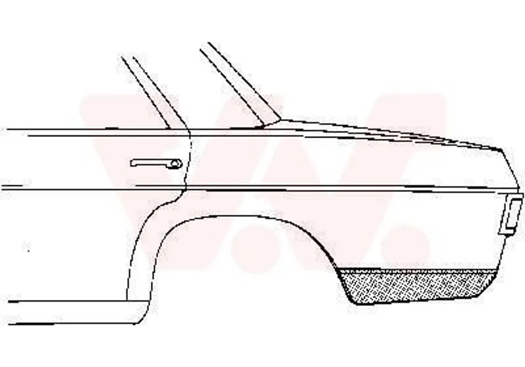 Aile arrière gauche Mercedes /8 - Panneau de carrosserie Van Wezel 3003.33