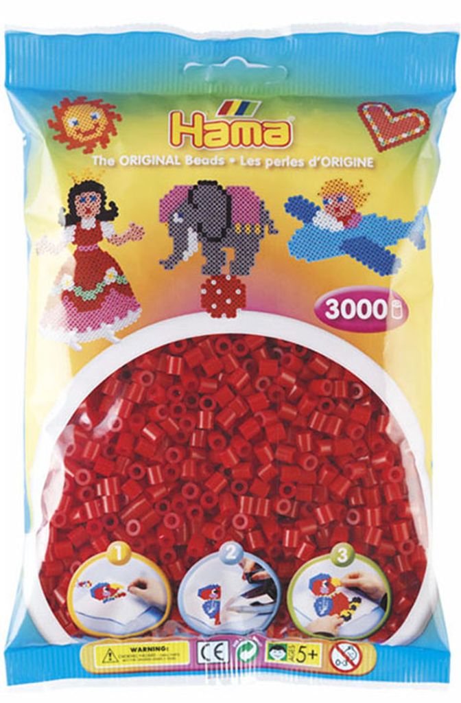 Hama Perline Midi 5mm – Barattolo Multicolore 201-58, 1000 Pezzi, Per Bambini 5+