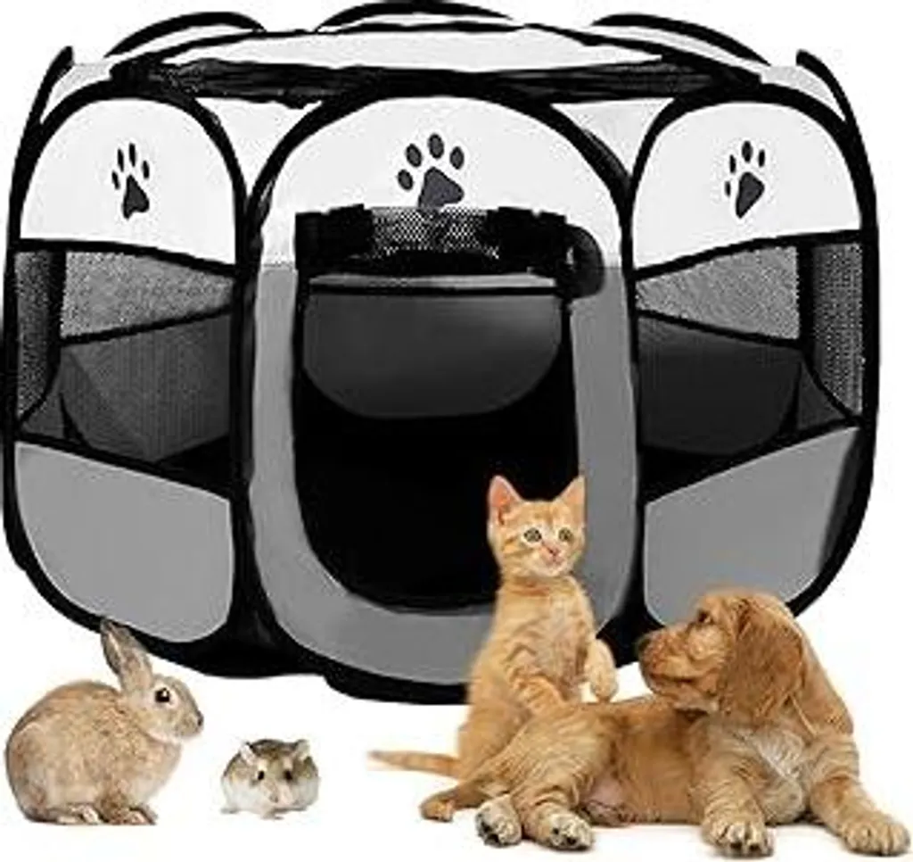 Recinto Portatile per Animali Esterno/Interno | Box Pieghevole BRIMOREA