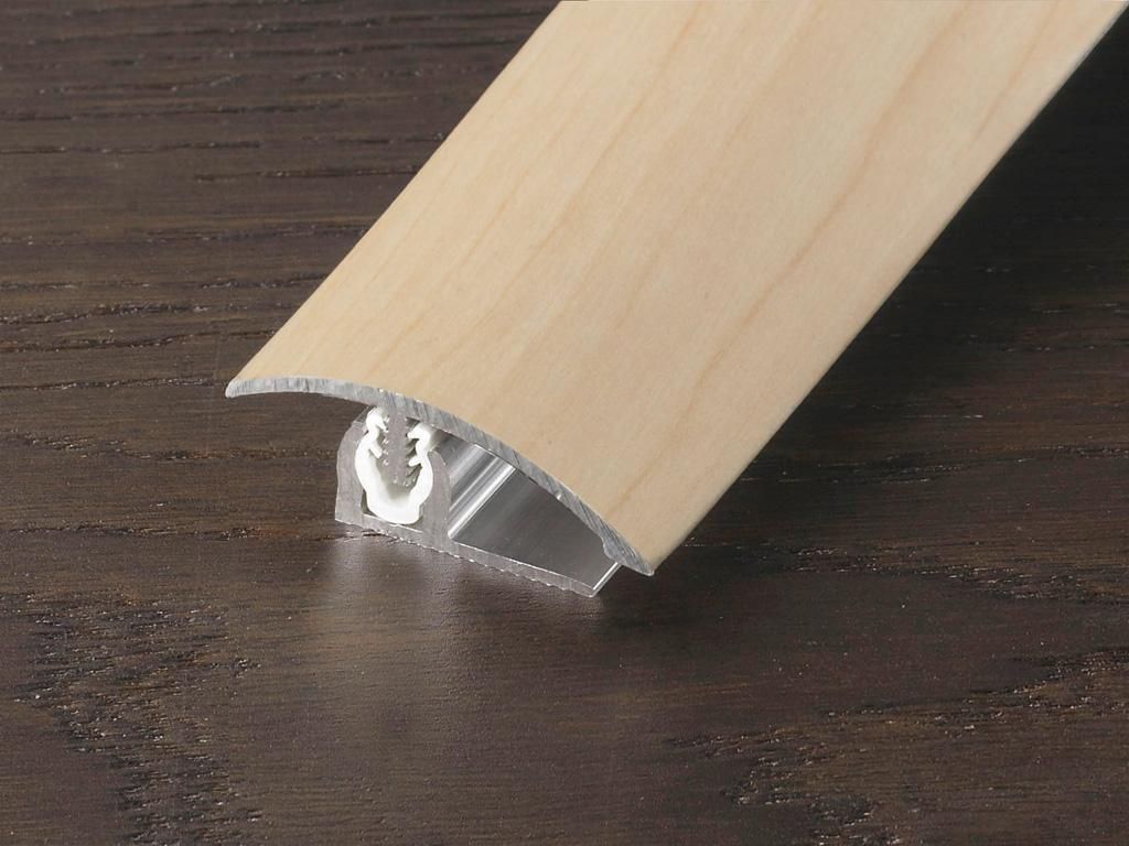 PROLINE Ahorn 60mm Bodenprofil, PROVARIOclip Universal Dekorfolie, Einrastendes Profilsystem mit Drehgelenktechnik, CPL Oberflaeche, Fuer Bewegungs...