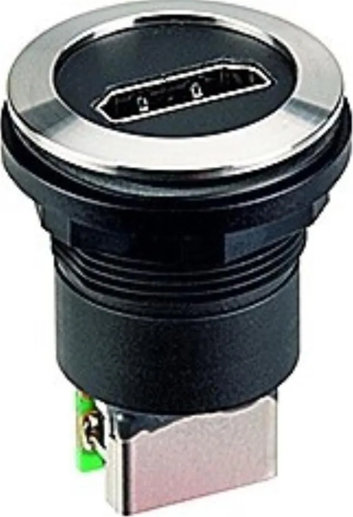 Prise HDMI Georg Schlegel RONTRON-R-JUWEL en Acier Inox Rond - 1 Pièce
