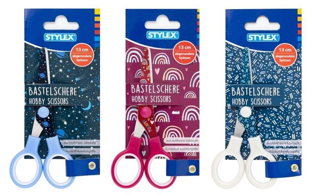 Forbici artigianali Stylex Design, punte arrotondate - vari Immagine del prodotto 