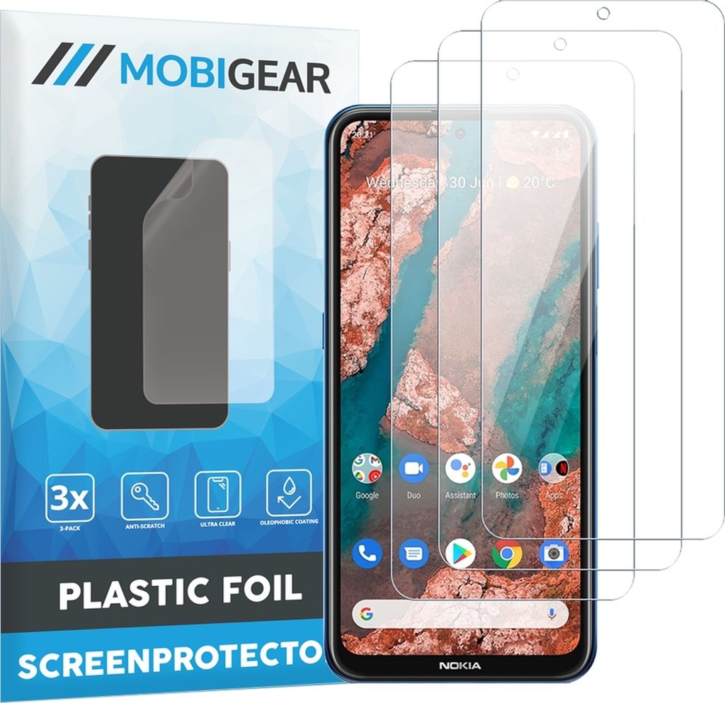 Mobigear Nokia X20 Displayschutz Schutzfolie - Hüllenfreundlich (3er Pack)