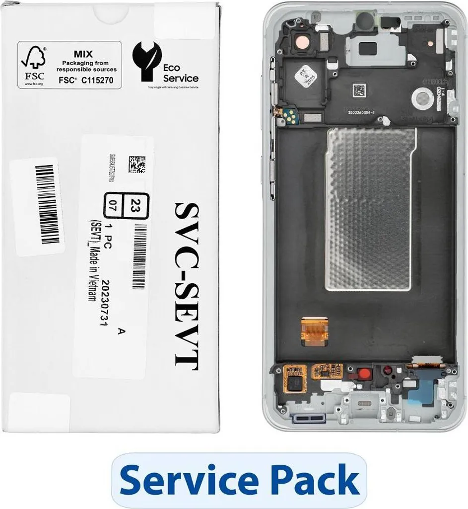 Écran Samsung A56 5G A566B Service Pack LCD Green GH82-36829C d'origine