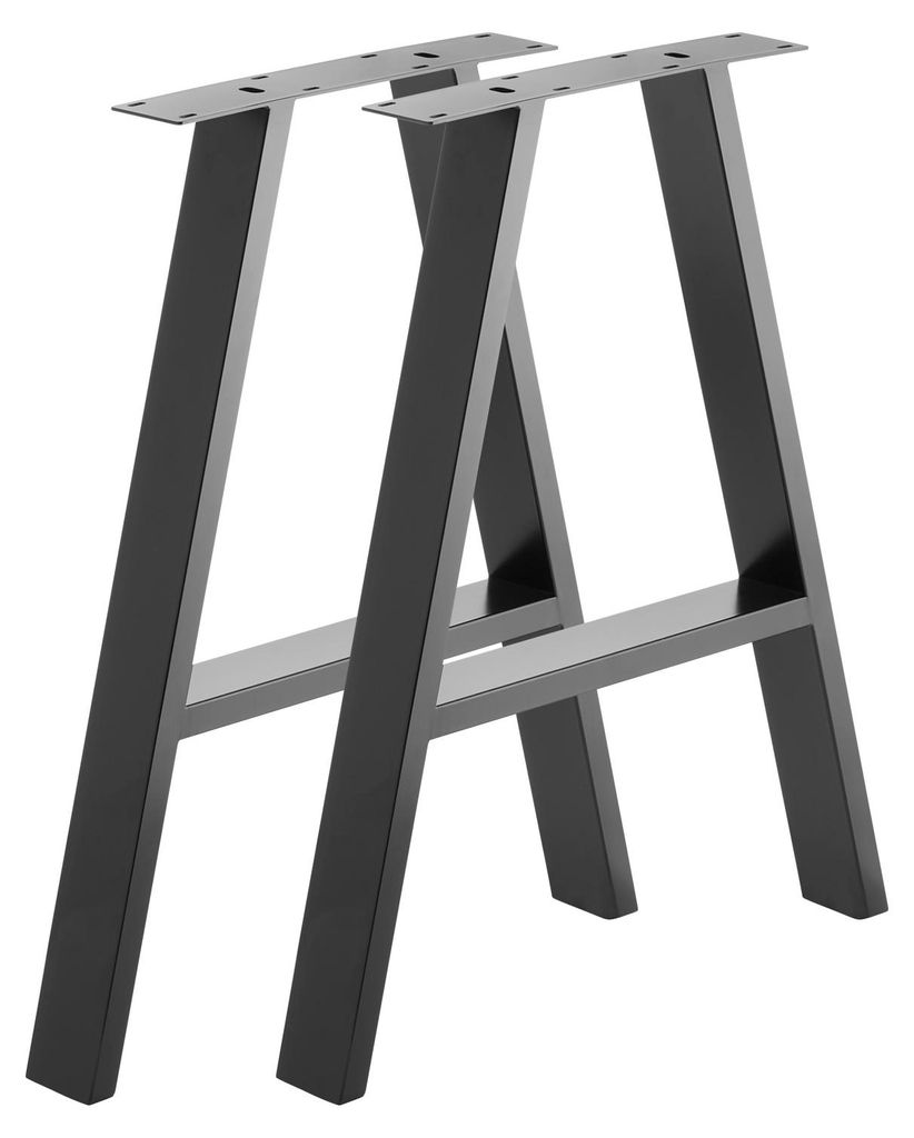 SOTECH Tischgestell A-FRAME 710 x 580 mm – schwarz, Stahl (2er Set)