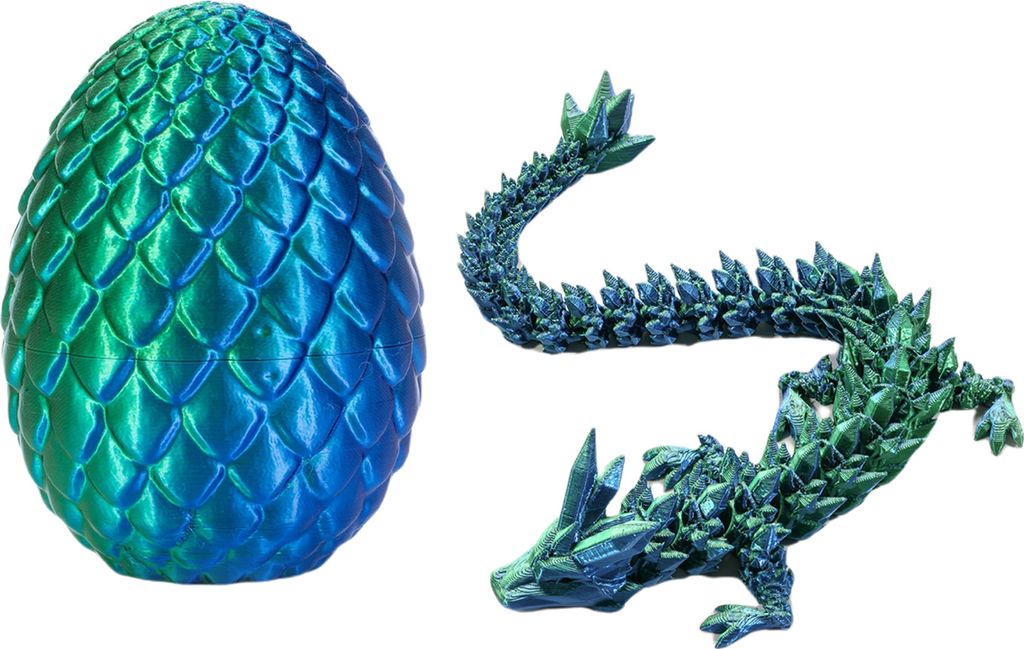 3D-gedrucktes Mini-Drachenei mit beweglichem Drachen-Fidget-Spielzeug im Ei, ideales Osterkorb-Füllmaterial, sammelbarer, flexibler Drache als Ges...