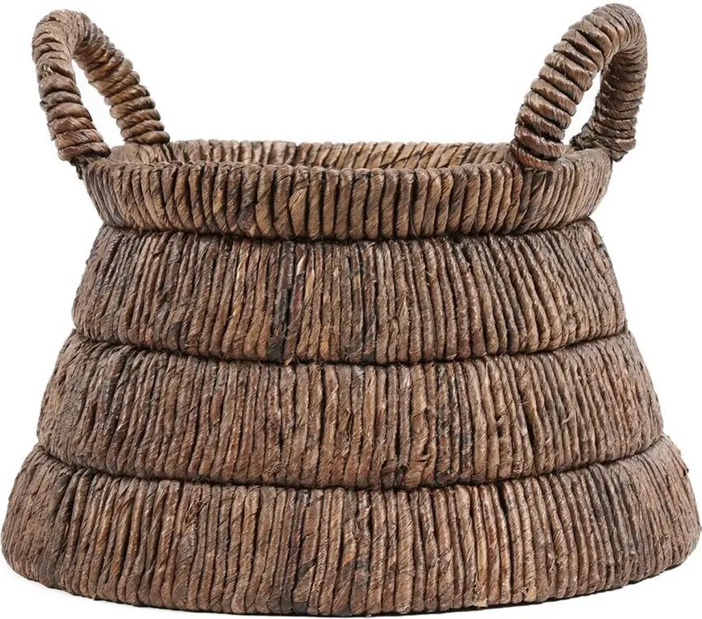 Rootz Chisomo Panier de Rangement Tissé à la Main Rustique 42x31x42 cm