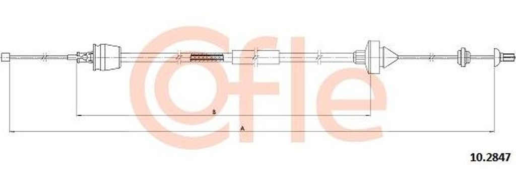 COFLE 10.2847 Seilzug, Kupplungsbetätigung OE 8200700525 kompatibel mit Thalia
