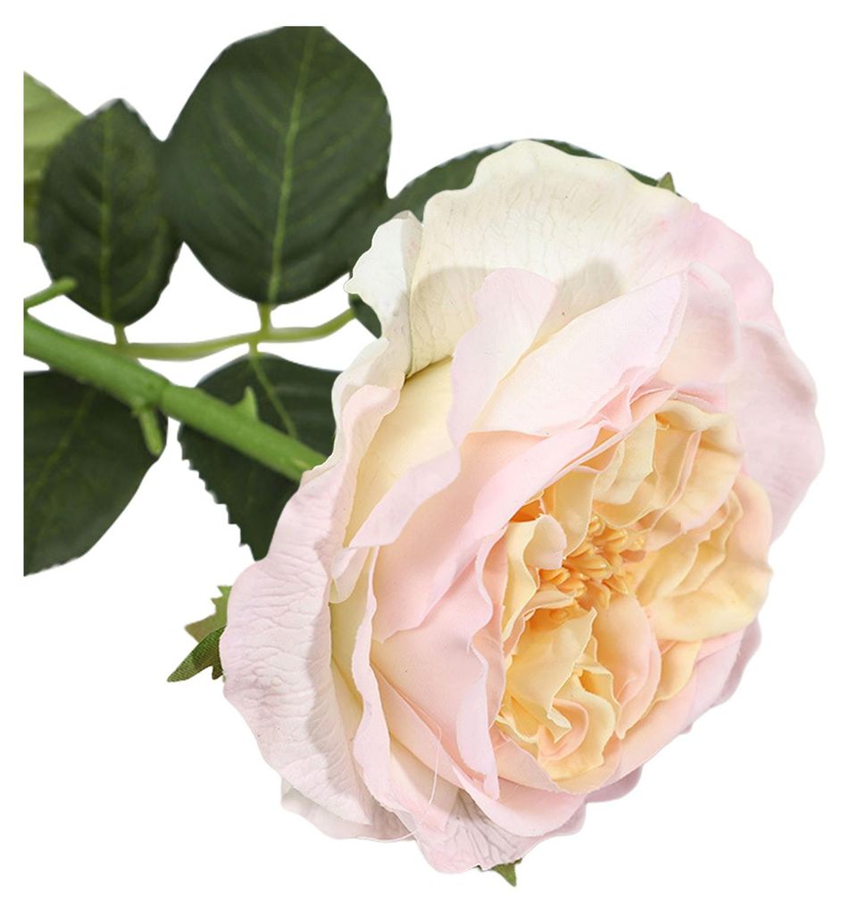 Künstliche Rose mit realistischem Griff, 63 cm langer Stiel, große Blüte, ideal für Hochzeitsfeiern, Blumengestecke, Zuhause, Küche oder Vase.