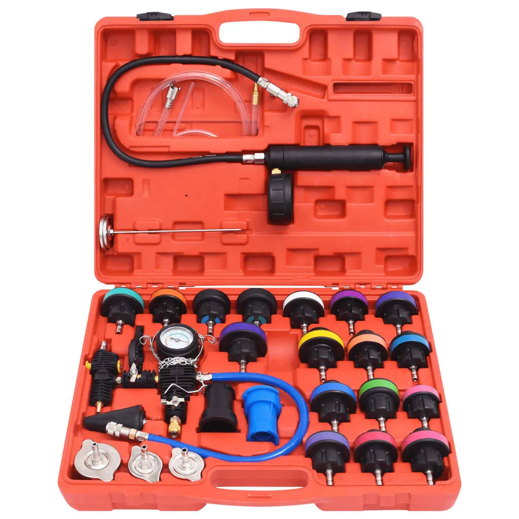 Kit testeur de pression de radiateur universel 28 pièces vidaXL noir