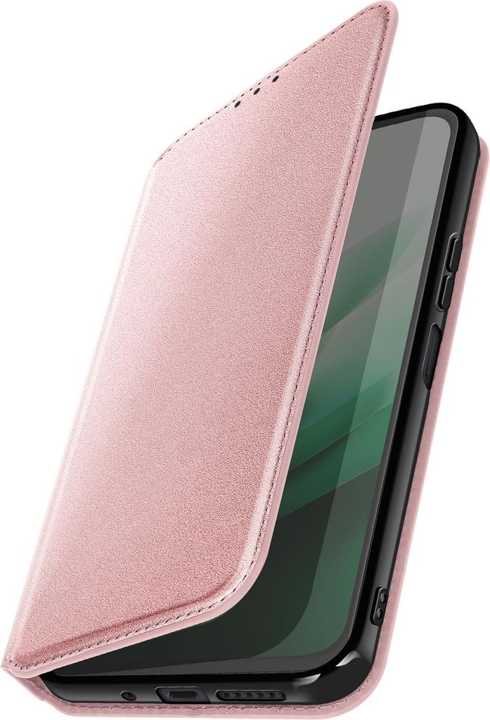 Avizar, Klapphülle Xiaomi Redmi 15 5G Classic Serie mit Kartenfach & Ständer, Champagnerrosa