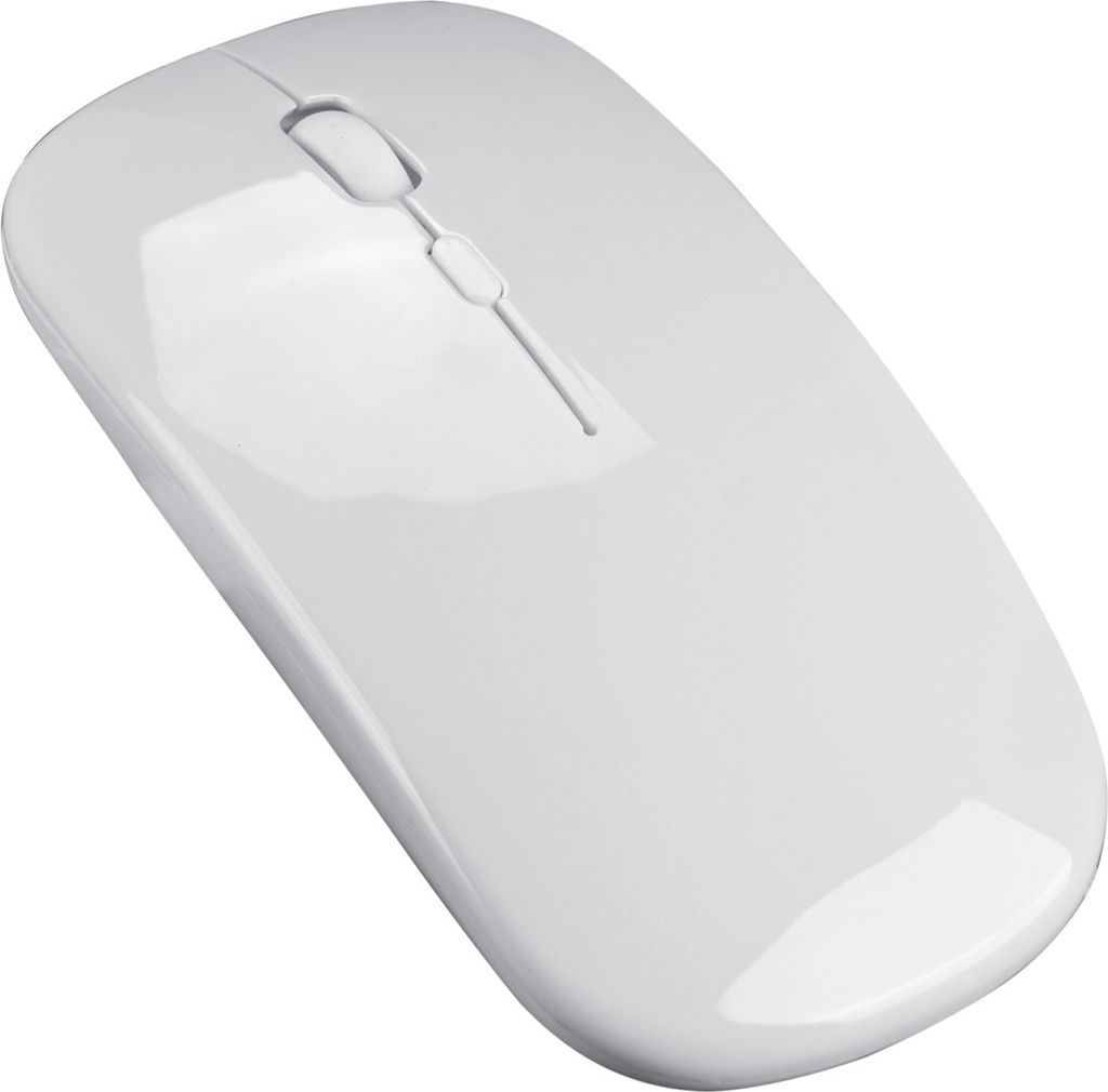 INF Kabellose Maus 2.4G - Leise optische Computermaus Weiß