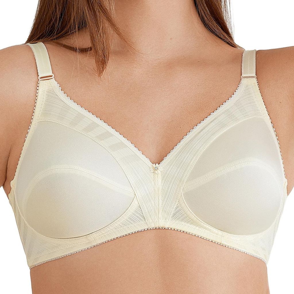 Felina Weftloc BH ohne Bügel Elastisches Material mit hoher Stützkraft, Flache Nähte und breite Träger, Bester Tragekomfort