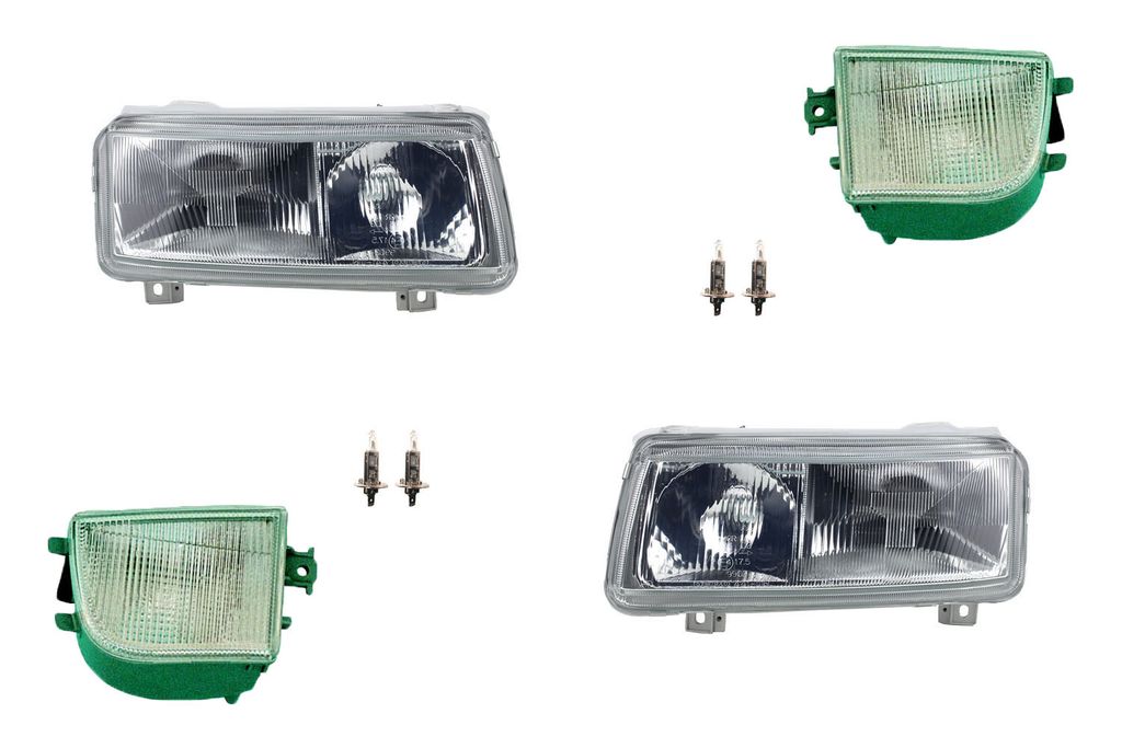 Johns, Scheinwerfer Front passend für VW Passat 94 35I 93-96 + H1 H1 Satz L R + Blinker 3A0941017 3A0941018 3A0953049A 3A0953155A 3A0953050A 3A095...