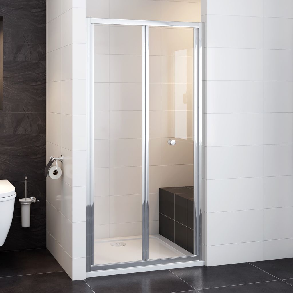 90x185cm Nischtür Falttür Duschabtrennung Duschwand ESG Glas Duschkabine Dusche