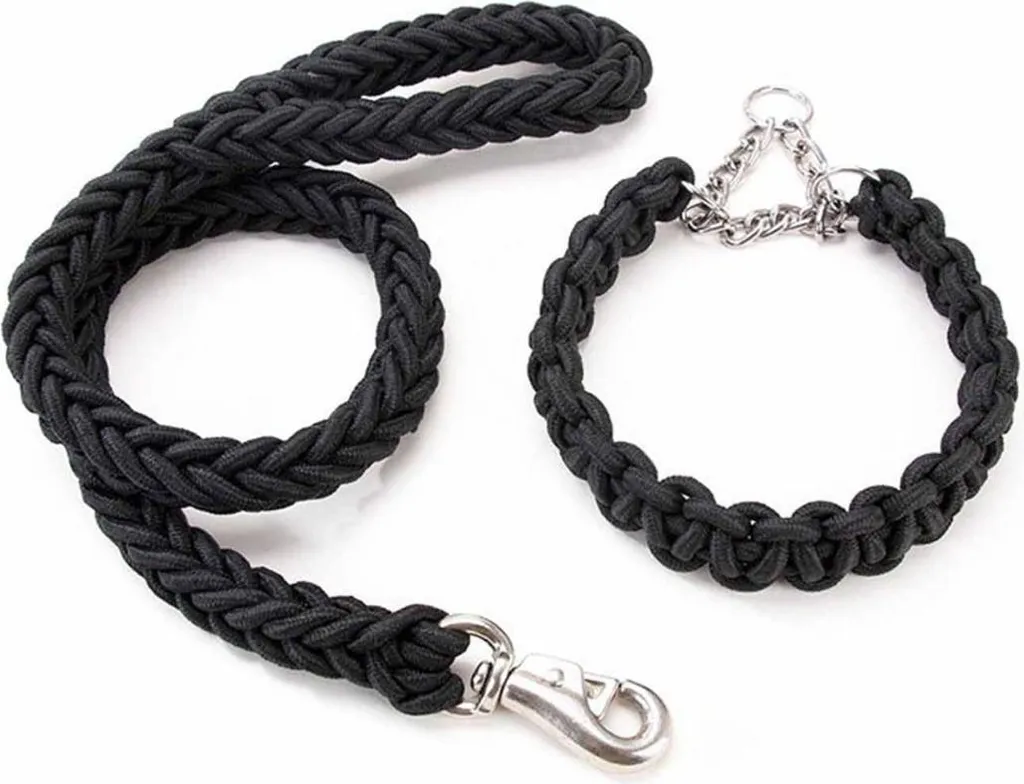 Guinzaglio INF Heavy Duty Intrecciato con Collare Catena M
