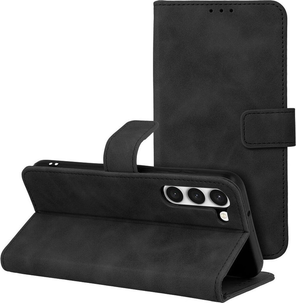 König Design Hülle kompatibel mit Xiaomi 12 / 12X Kunstleder Handyhülle - Handy Case Schwarz