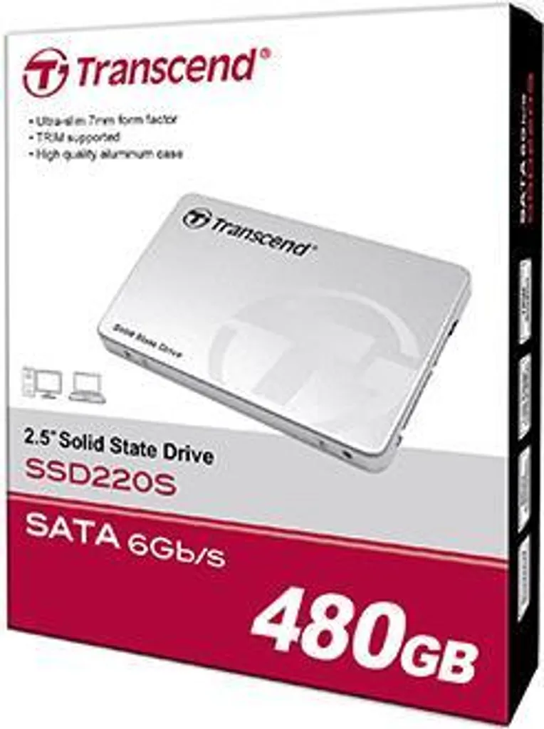 SSD 480GB Transcend 2.5 Pouces SSD220S SATA III Interne