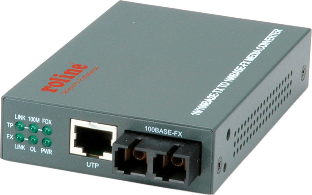 ROLINE Fast Ethernet Konverter RJ-45 - SC, Loop-back