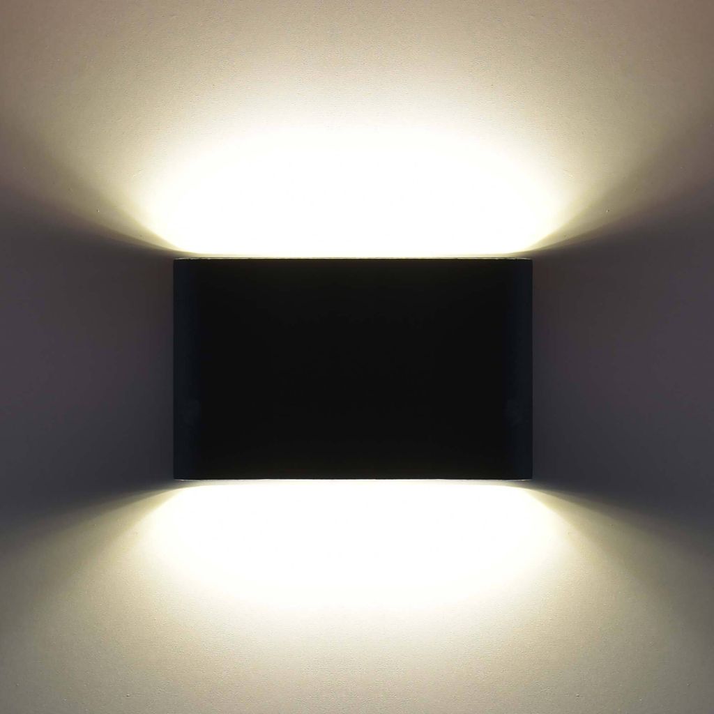 MODERNE LED Außenleuchte Außenwandleuchte IP54 schwarz 12W Produktbild 4