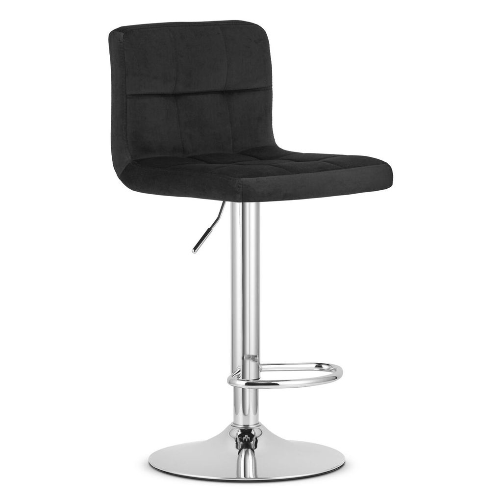 E-W Trading | Hocker PROT - Aksamit Schwarz - Höhenverstellbar - Ergonomisches Design - Drehbar