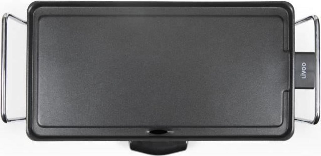 Elektro Grillplatte Teppan Yaki LIVOO, 43 x 22,5 cm Kochfläche, Fettauffangsystem, Einstellbarer Thermostat, Abnehmbares Heizelement, Rutschfeste ...