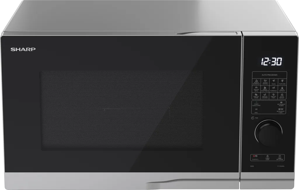 Micro-ondes Combiné Gril 25 Litres Sharp YC-PG254AE-S Design Argent