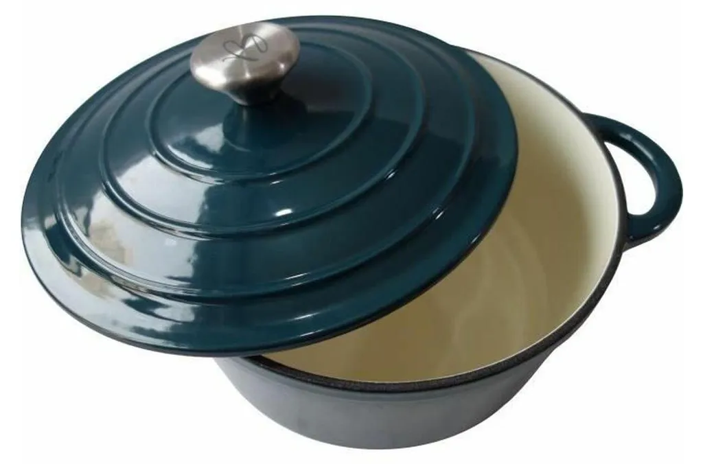 Casseruola In Ghisa Smaltata BAUMALU 26 Cm – 4 Litri – Rosso Sfumato – Adatta A Induzione - 4