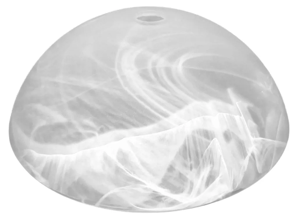 Coupelle en verre albâtre Ø 224 mm, hauteur 78 mm pour monture G9 pro