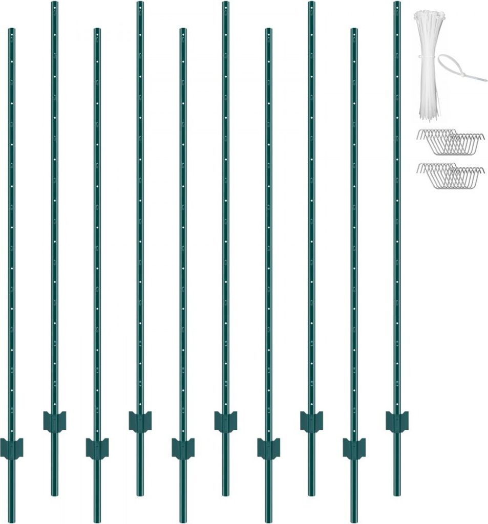 set di 10 paletti di recinzione da 182,88 cm - Paletti di Immagine del prodotto 