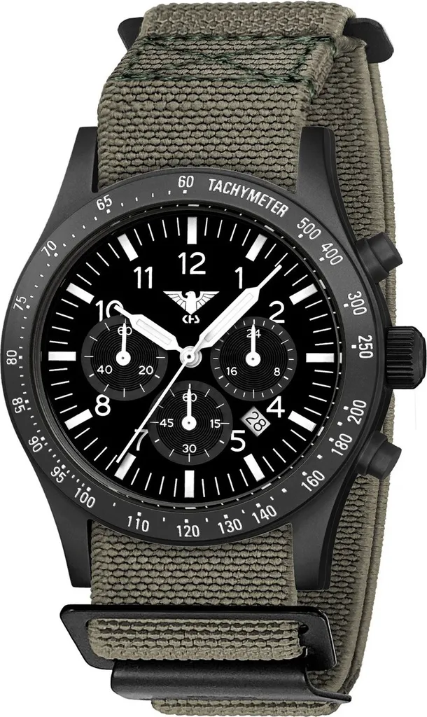 Montre Solaire Tactique KHS PLATOON pour Randonnée et Survie Extrême Homme