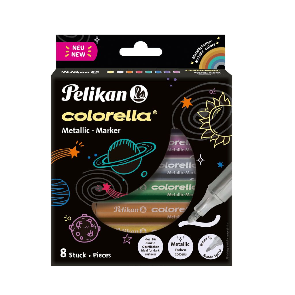 Pelikan Colorella Metallic, 8 Farben, Metallisch, Produktbild 