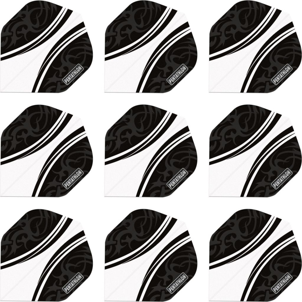 Pentathlon | Dart Flights | 100 Micron | Standard | Transparent Weiss-Schwarz | 3 Sets = 9 Flights